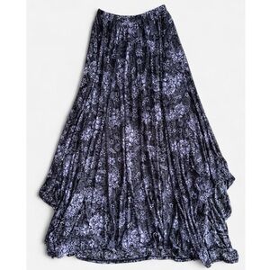 Thorn & Fable Black & Purple Whimsigoth Floral Celestial Witchy Mesh Skirt